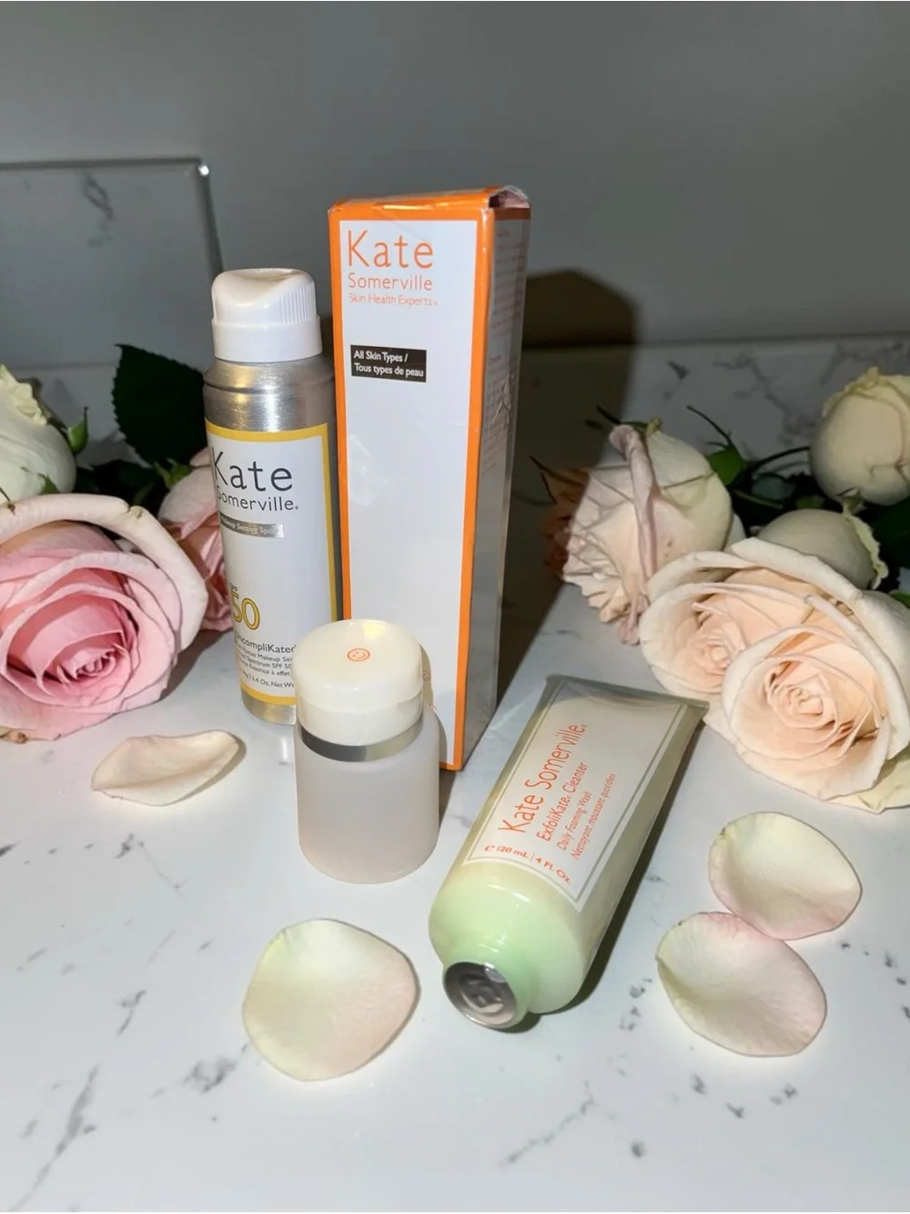 Kate Somerville White and Yellow SPF Face Mist Primer